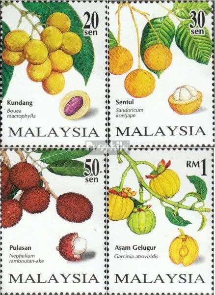 Malaysia 677-680 postfrisch 1998 Einheimische Früchte