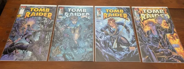 Tomb Raider Lara Croft Comic Lot ; #1 Variant Cover, Issues 1-4 Top Cow - Eidos