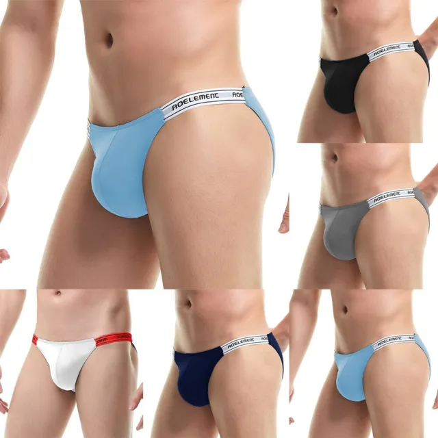 Ice Silk Sexy Underwear Men Briefs Seamless Breathable Low Waist Bikini  Panties*