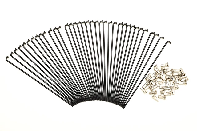24 Rayons Vélo Acier 45# – 255/275/289 Mm, Avec écrous, Pour Roues 26, 27.5 Et 29 Pouces