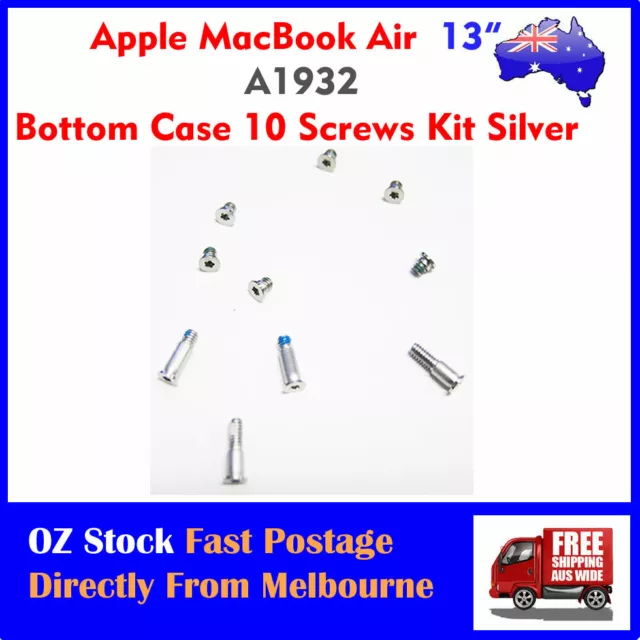 NEW Bottom Case Screws Set 10pcs for Apple MacBook Air Retina 13" A1932 Silver