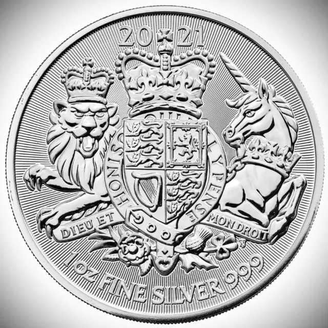 Royal Arms 2021 1 Unze 999er Feinsilber England Elizabeth II. oz fine silver GB