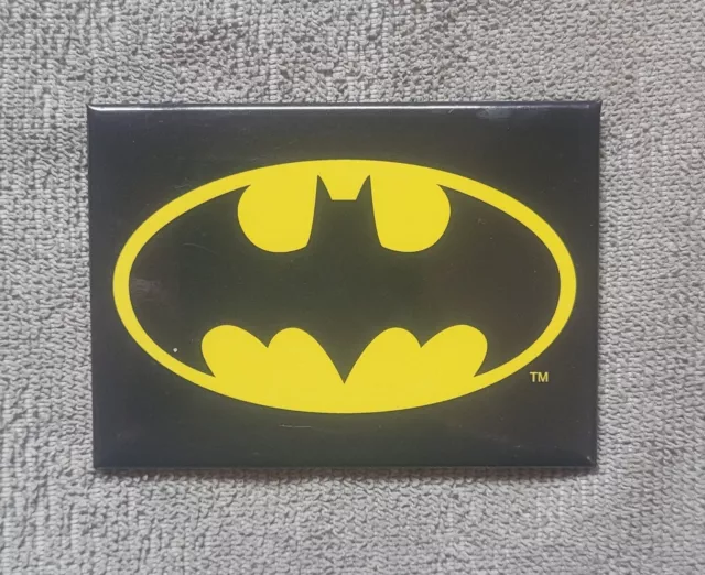 Batman Emblem Logo Refrigerator Magnet Yellow Black Collectible Free Shipping