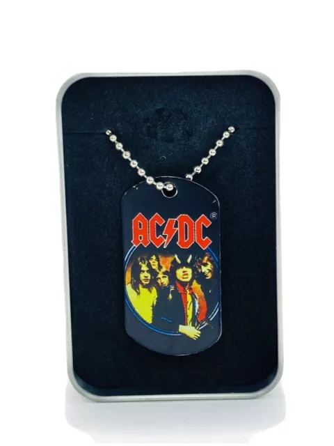 ACDC Dog Tag On Steel Ball Chain 2006 Leidseplein Presse with Aluminium box