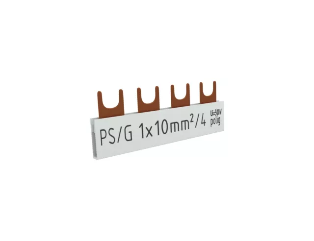1P Piste de Phase Fourche 4-polig 10mm2 Ps / Gramme Rail Peigne Barre 63A Dv