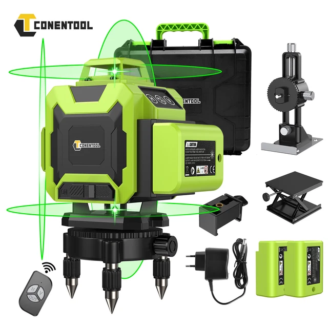 Hancaner Kreuzlinienlaser Mit Stativ - 16 Linien Grüner Laser Für Präzise Arbeiten