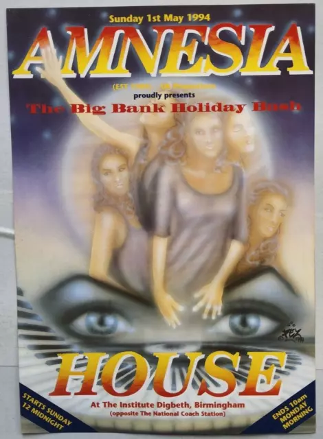 Amnesia  A4 Rave promo Flyer