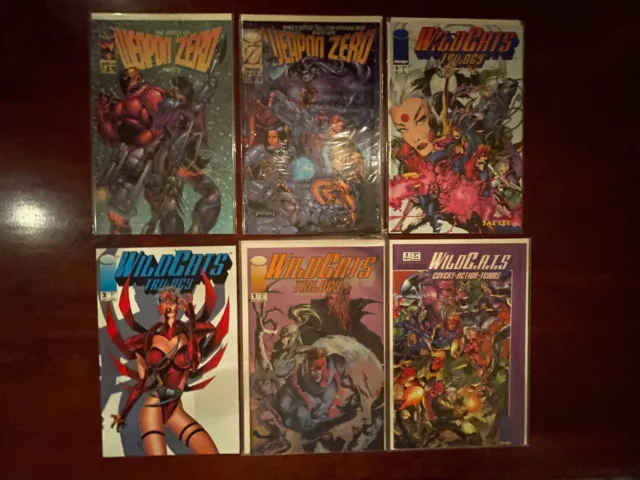 6 Image Comic Books Wildcats # 2 1 2 3 + Weapon Zero T-3 T-4 NM 1st Prints J905