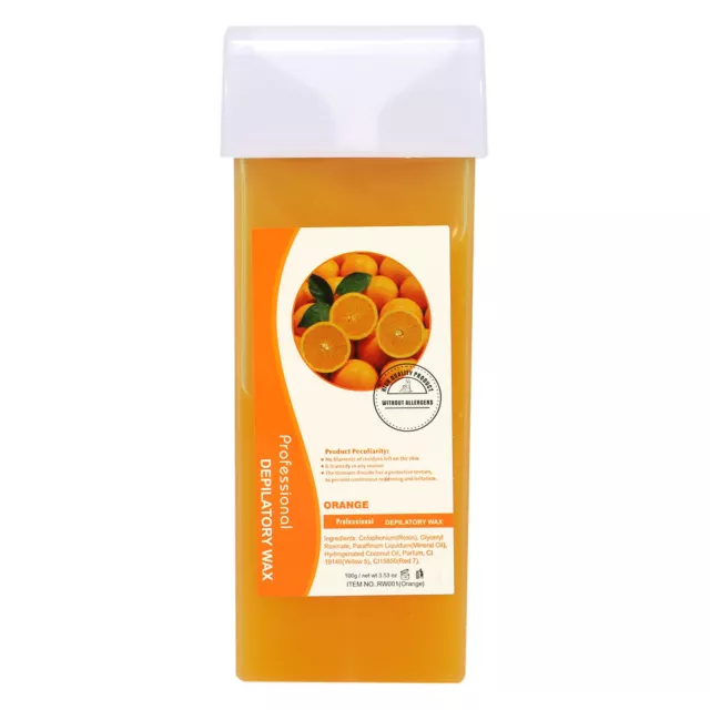 (Orange)100g Depilatory Wax Waxing Cream Arm Leg Underarm Body Hair Removal GFL