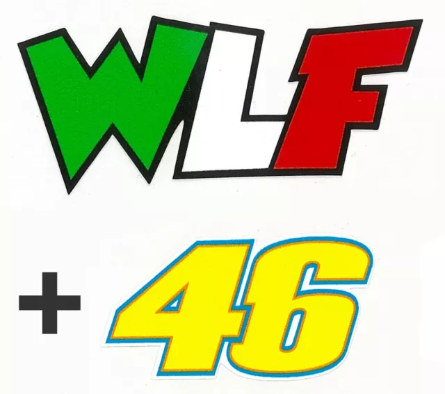Valentino Rossi WLF + 46 adesivo stickers  tributo adesivi