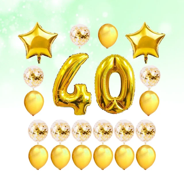 24 Pcs 21 Ans Joyeux Anniversaire Ballons Décoratifs Set Naturel Latex