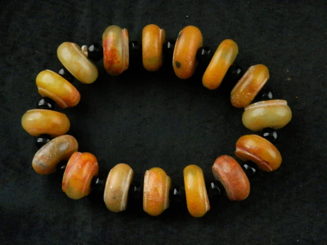 Lovely Chinese Jade Disc Beads Prayer Bracelet RR037