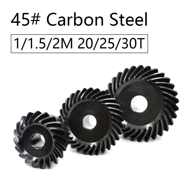Spiral Bevel Gear 1/1.5/2M Industrial Sprocket Wheel Motor Chain 45# Steel