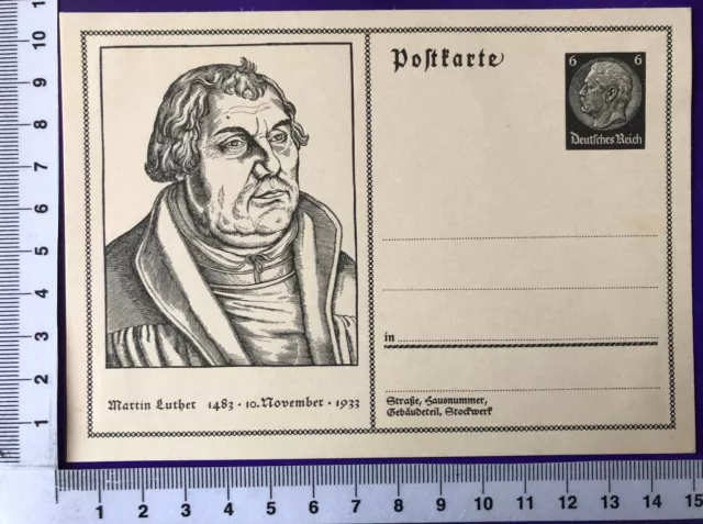 DR GA Ganzsache P 224 Martin Luther
