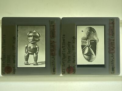 Twin Figure, Poro Society Mask: Kpelle Liberia African Tribal Art 2 35mm Slides