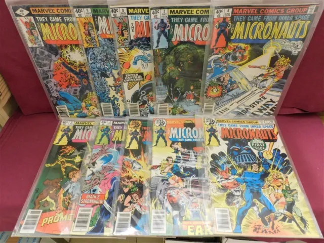 Micronauts 1 2 3 4 5 6 7 8 9 10 Marvel Comic Run Mantlo Golden Milgrom 1978 Vf