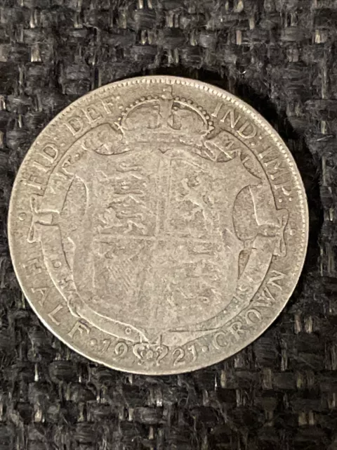 1921  Great Britain Large Silver Half Crown