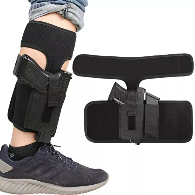 Ankle Holster with Spare Magazine Pouch Comfortable Conceal Carry Pistol Holster