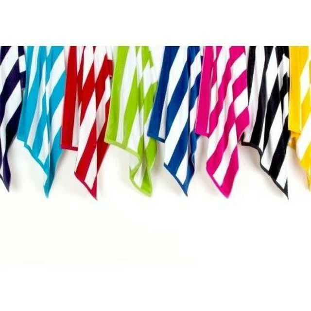 personalised embroidered strip pool/beach towel