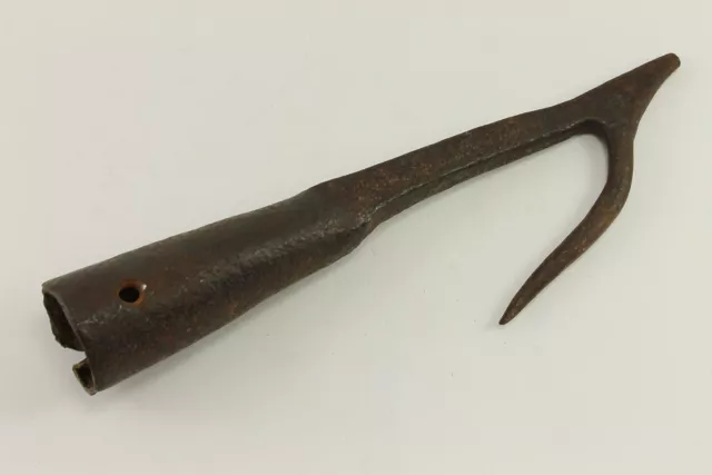 Antique Bulgarian Handforged Iron Harpoon Head 19 Century