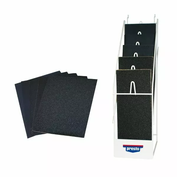 10St. (0,51€/St.) Presto Schleifpapier Trocken Rutscherstreifen P80 115x280