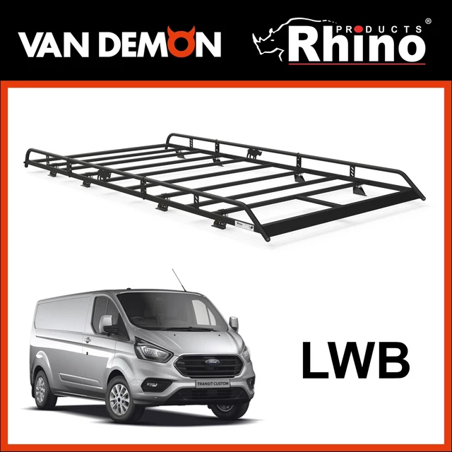 FORD TRANSIT CUSTOM Roof Rack + Roller [SWB, Low Roof Models] Rhino