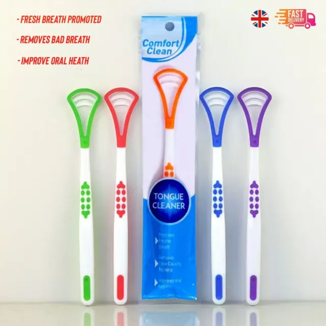 Tongue Soft Scraper Cleaner Brush Handle Floss Cure Bacteria Oral Hygiene Mouth