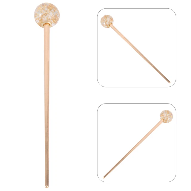 Hochsteckfrisur Haarstäbchen Aus Metall Retro-Haarstäbe Dutt Braut Gold Blatt