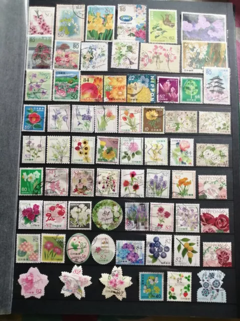 Lot De Timbres  Fleurs Japon