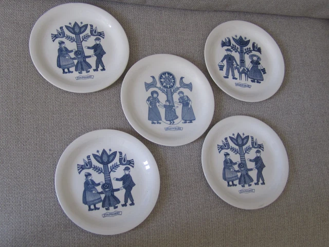 Lot D'assiettes à Dessert Seltmann Weiden - Porcelaine Allemande Années 50/60