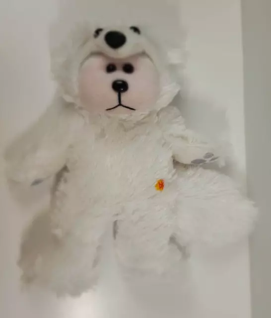 Beanie Kids - ALPINE White Fox Bear RARE RETIRED Glow in the Dark 3