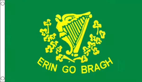 ERIN GO BRAGH FLAG 5' x 3' Republic of Ireland For Ever Irish Eire Celtic