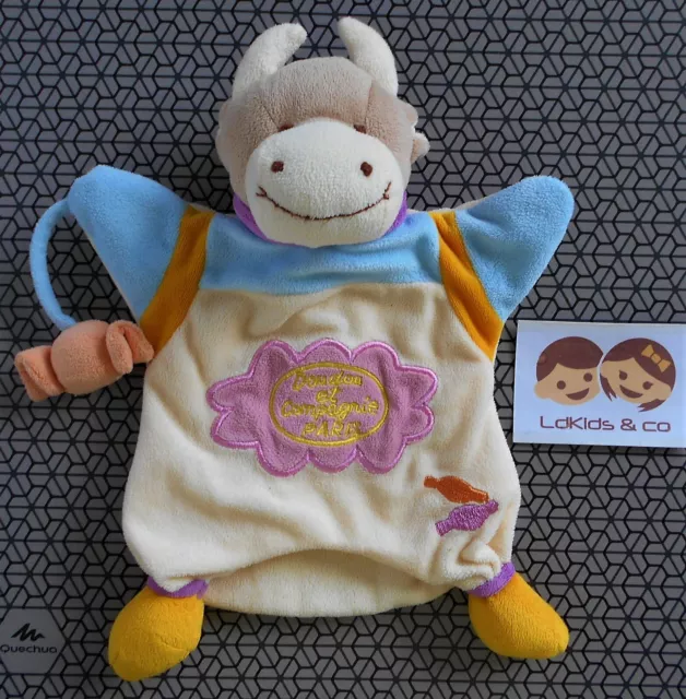 DOUDOU et COMPAGNIE VACHE MARIO MARIONNETTE BONBON DC1618 25 cm D1240