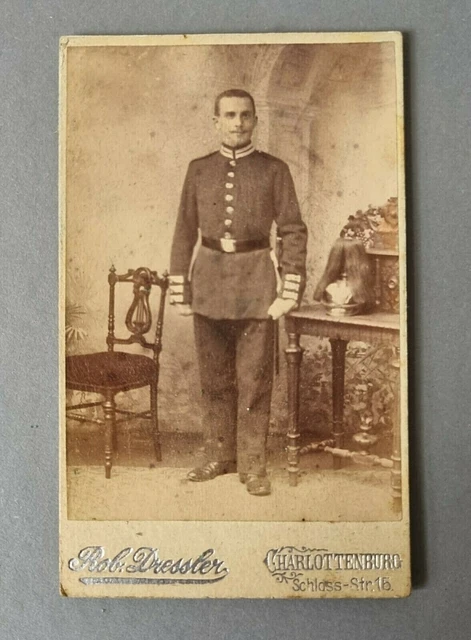 Tolles CDV Foto - Deutscher Offizier - Rob. Dressler Charlottenburg um 1890