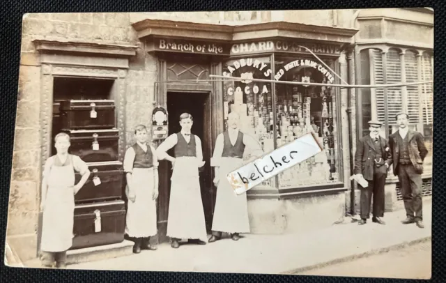 1904 Chard Co-operative Society Shop Front Ilminster ? Somerset RP Postcard