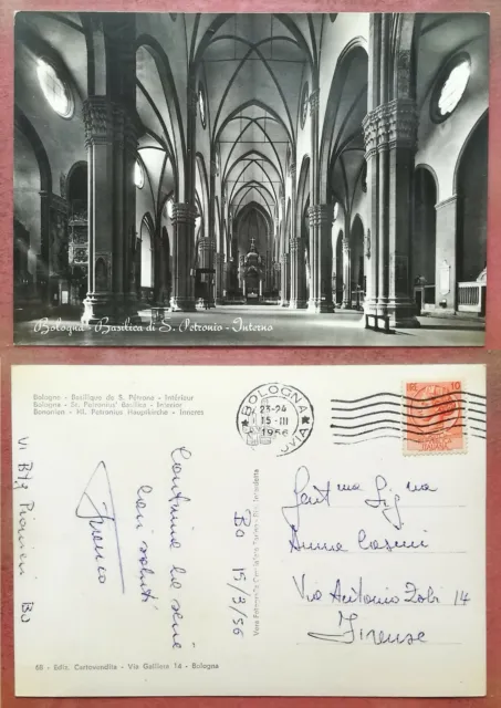 Bologna - Basilica Di S. Petronio - Interno 1956
