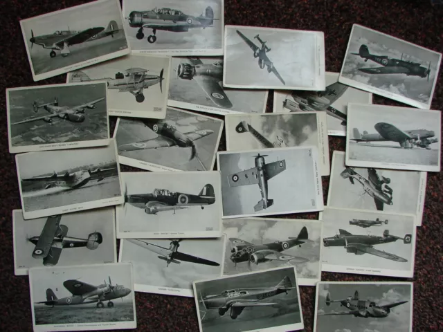 Original WW2, 22x Aircraft Recognition postcards, Observer Corps RAF