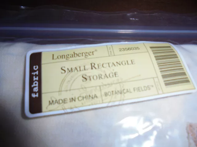 Longaberger Small Rectangular Storage Basket Liner - Botanical Fields LINER ONLY