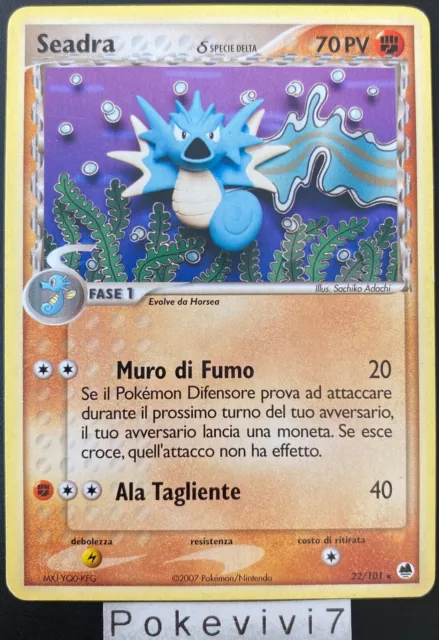 Carte Pokemon SEADRA 22/101 RARE Bloc EX Italien ITA