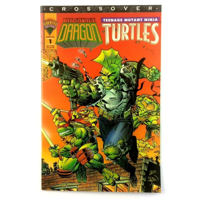 Savage Dragon Teenage Mutant Ninja Turtles #1 1993 Mirage Image Crossover NM-