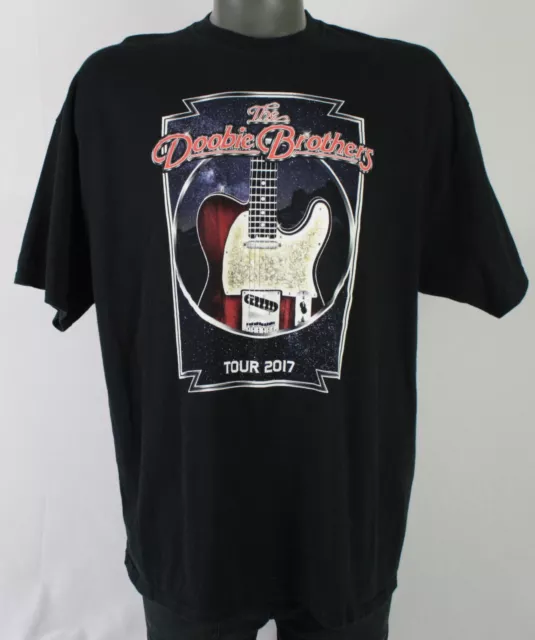 The Doobie Brothers 2017 Tour Black Double Sided Concert Tee T-Shirt Mens XL