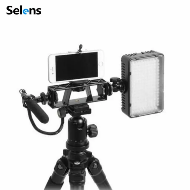 Screw Triple Tripod Stand Holder Mount Bracket Adapter for Phone Camera Makeup