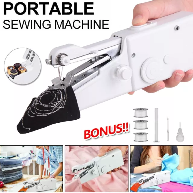 Mini Cordless Sewing Machine Portable Handheld Stitch Home Clothes