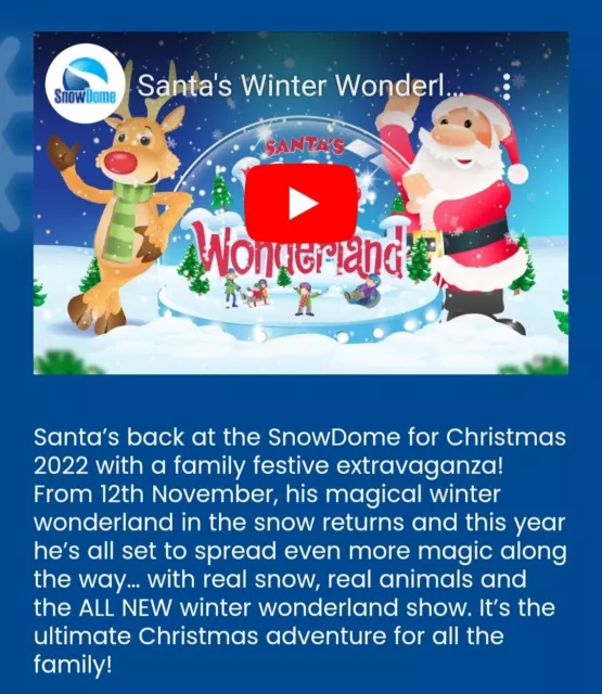 SnowDome-Winter Wonderland tickets x5 for 18.12.22