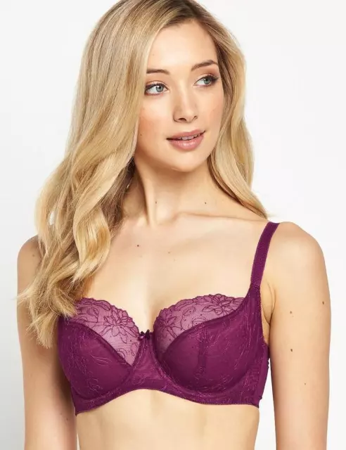 Panache Lingerie Colette 7381 Underwired Balcony Bra Claret Underwear