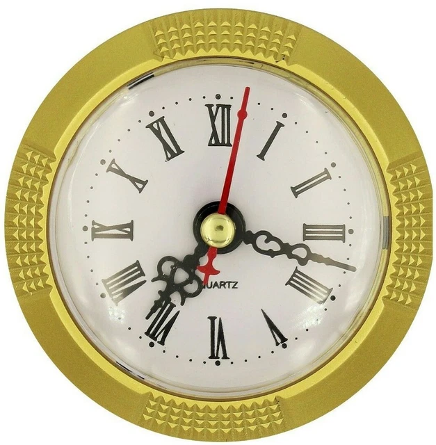 Einsteckwerk Einbau-Uhr Metall Arabisch Silber 26,4 Mm