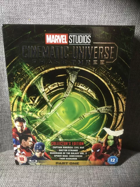 Marvel Studios Cinematic Universe Phase Three 3 Part One 1 Blu-ray Box Set. Used