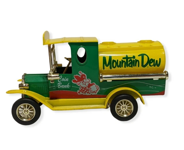 Golden Wheel Diecast Mountain Dew Die Cast Coin Bank