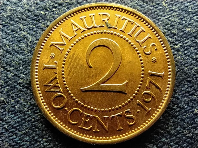 Mauritius Elizabeth II 2 Cents Coin 1971