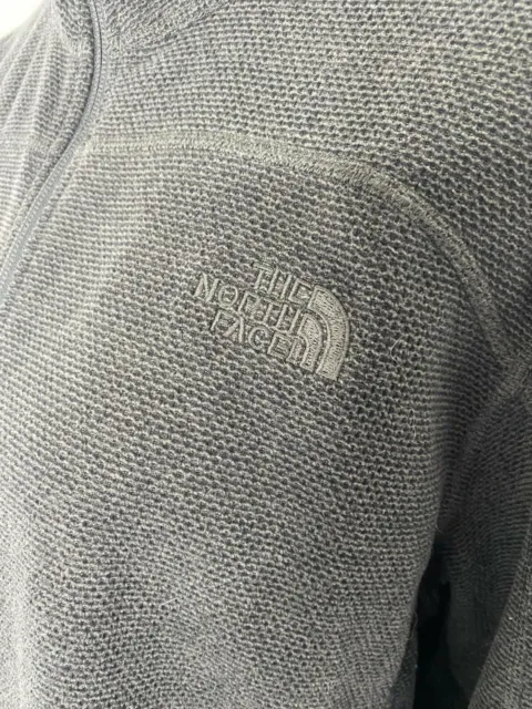 NORTH FACE MEN’S Sweatshirt Grey 1/2 Zip Fleece Lined Pullover Size ...